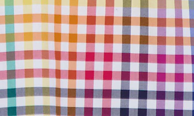 Foxcroft Sophia Rainbow Gingham Cotton Popover Shirt In Multi Plaid