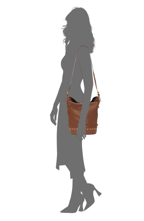 Shop Vince Camuto Jocea Leather Crossbody Bucket Bag In Brown