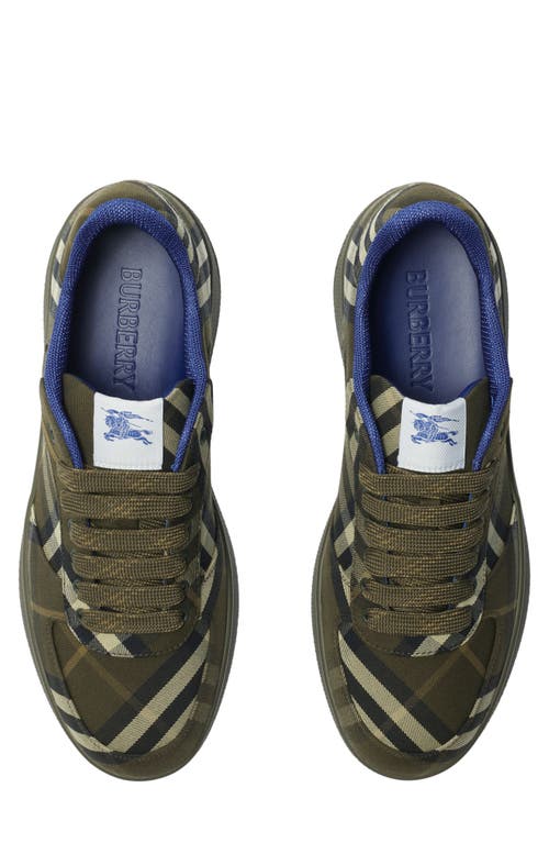 Shop Burberry Terrace Check Sneaker In Heath