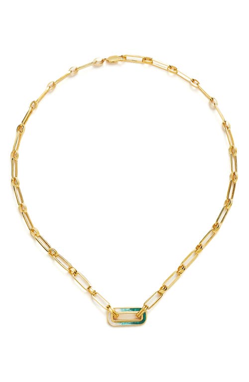 Missoma Enamel Haze Paper Clip Chain Necklace in Gold