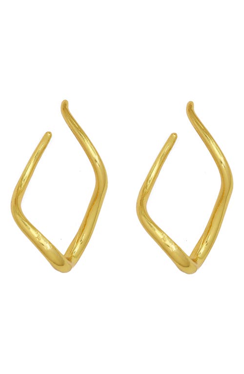 Shop Petit Moments Wing Hoop Earrings In Gold