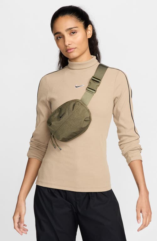 Shop Nike Aura Belt Bag In Medium Olive/olive/black