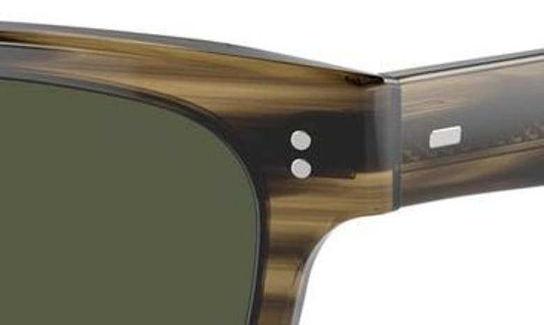Shop Oliver Peoples Rosson Sun 53mm Square Sunglasses In Olive