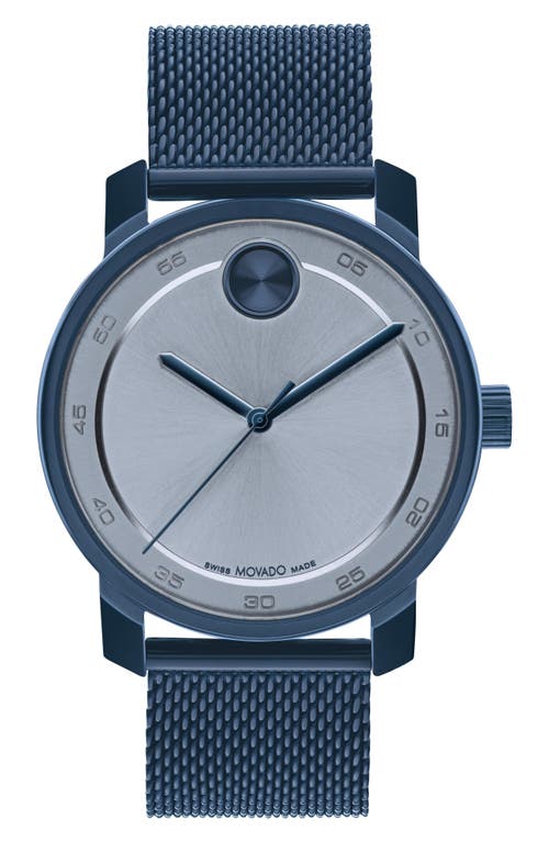 Shop Movado Bold Access Mesh Strap Watch, 41mm In Grey/blue