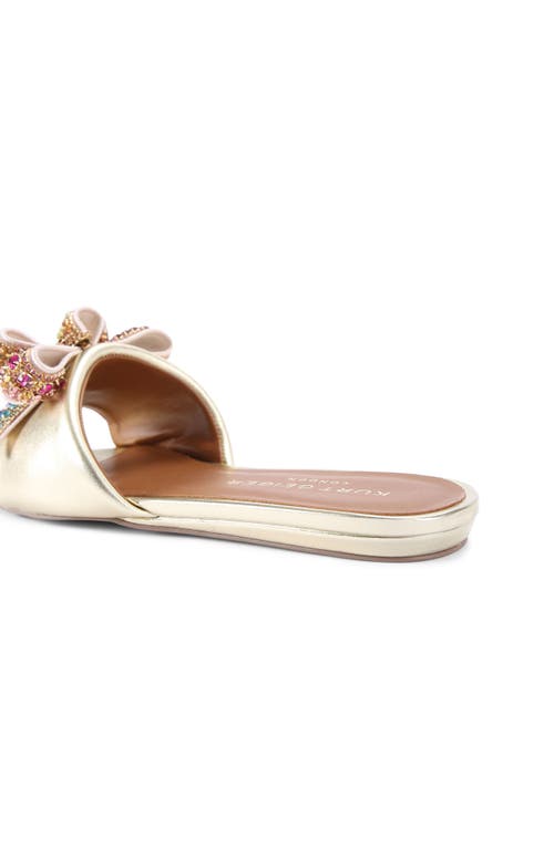 Shop Kurt Geiger London Kensington Slide Sandal In Gold