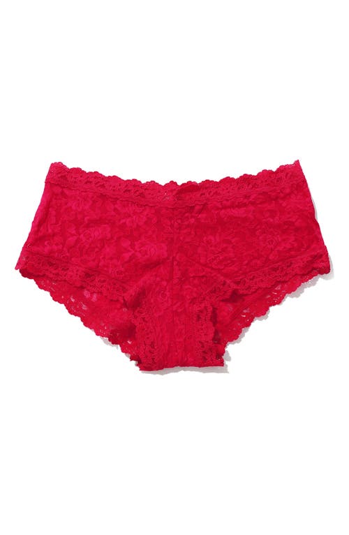 Shop Hanky Panky Signature Lace Boyshorts In Beet Juice Red