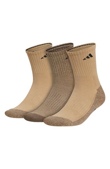 Adidas Originals Adidas Pack Of 3 Cushioned Crew Socks In Brown