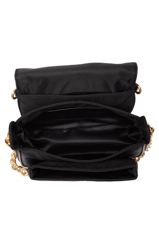 Shop Moschino Hardware Nylon Shoulder Bag In Fantasy Print Black