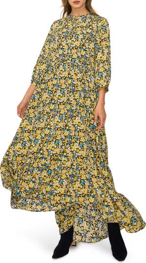 TH Monogram Crepe Chiffon Maxi Dress, Tommy Hilfiger in 2023
