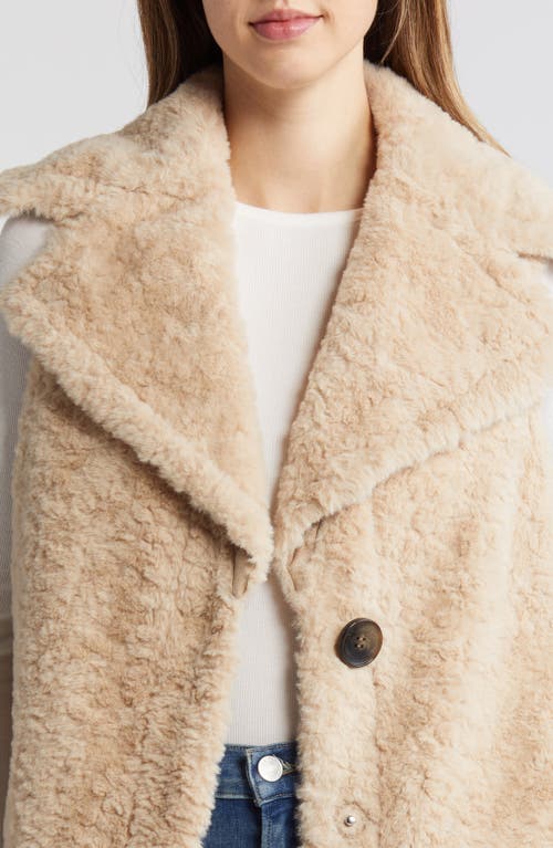 Sam Edelman Longline Faux Fur Vest In Natural