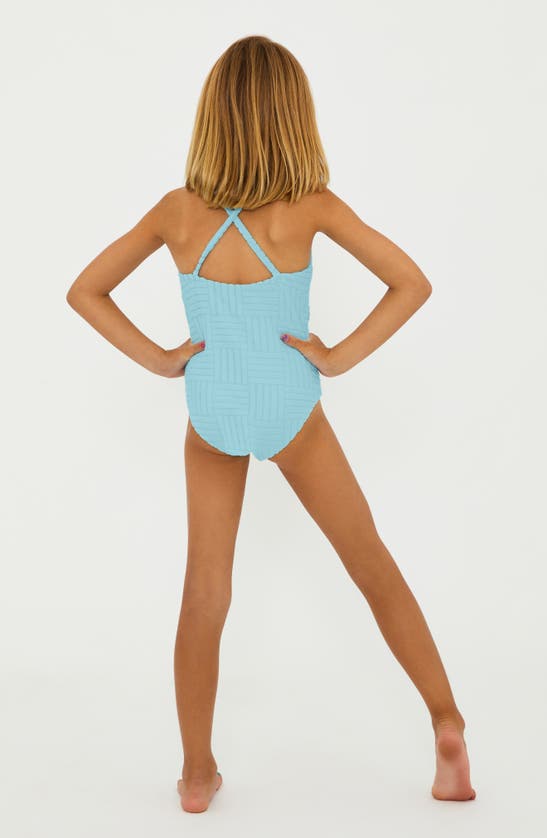 Shop Beach Riot Kids' Little Julia One-piece Swimsuit In Blueberry Ice