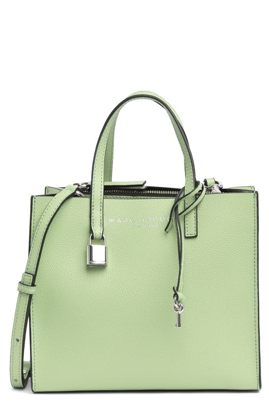 Marc Jacobs Mini Grind Coated Leather Tote In Mint