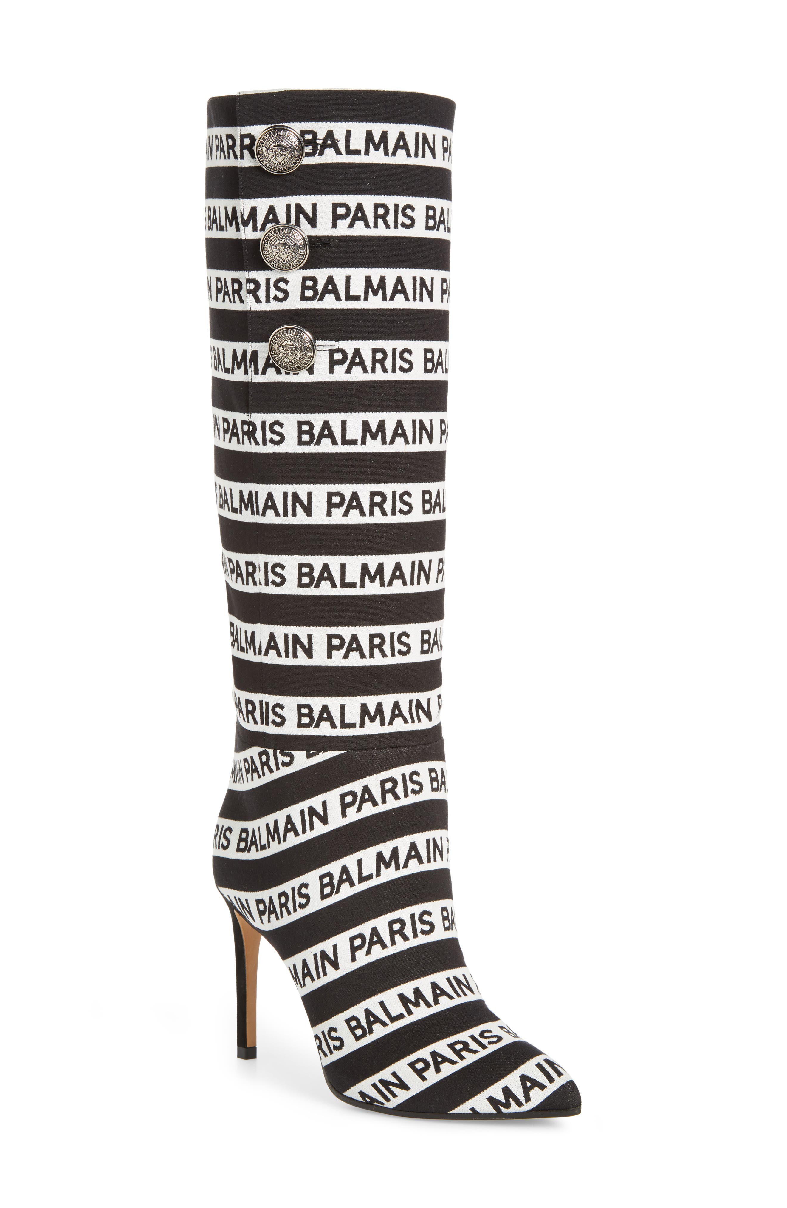 balmain thigh high boots