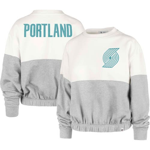 Women's '47 Cream Portland Trail Blazers 2022/23 City Edition Take Two Bonita Sweatshirt