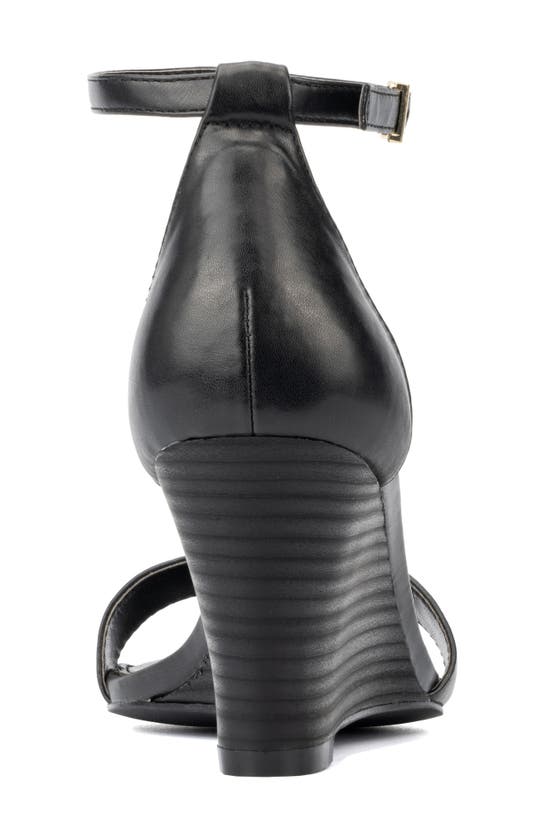Shop New York And Company Sharona Wedge Sandal In Black