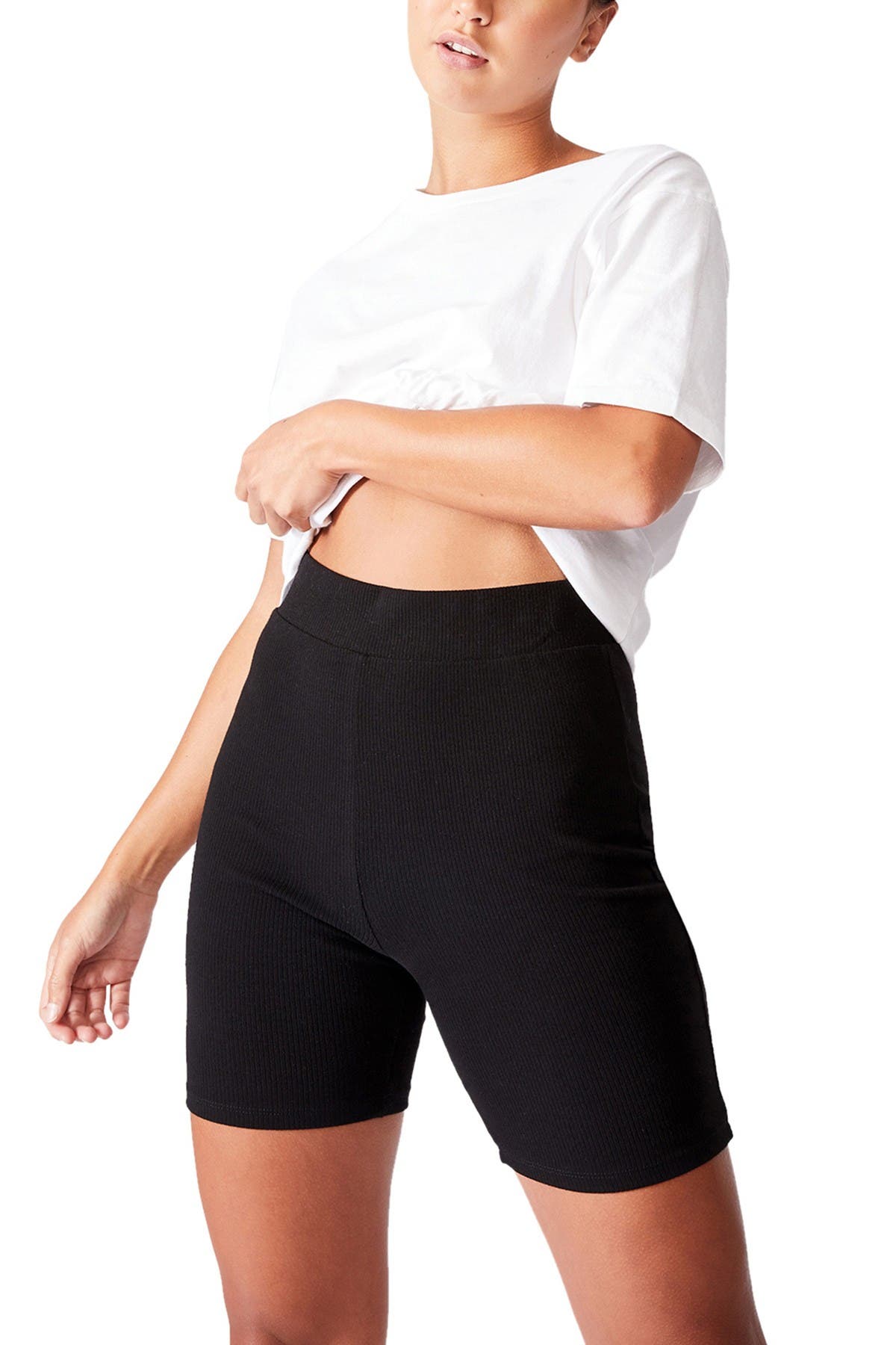 cotton on ribbed bike shorts