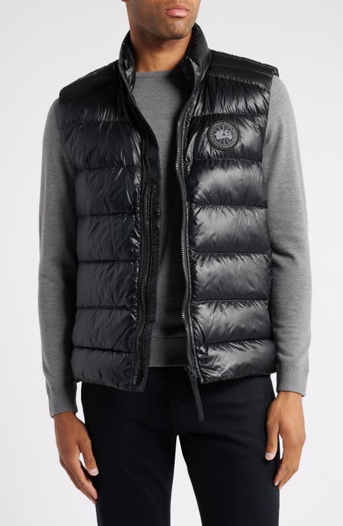 Shop Canada Goose Crofton Water Repellent Packable Quilted 750 Fill Power Down Vest In Black - Noir