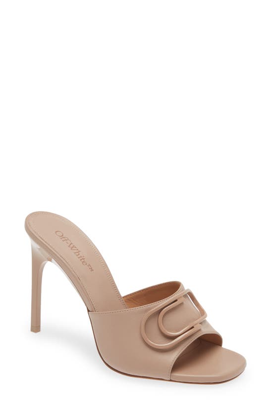 Off-white Pop Paper Clip Sandal In Beige Beige