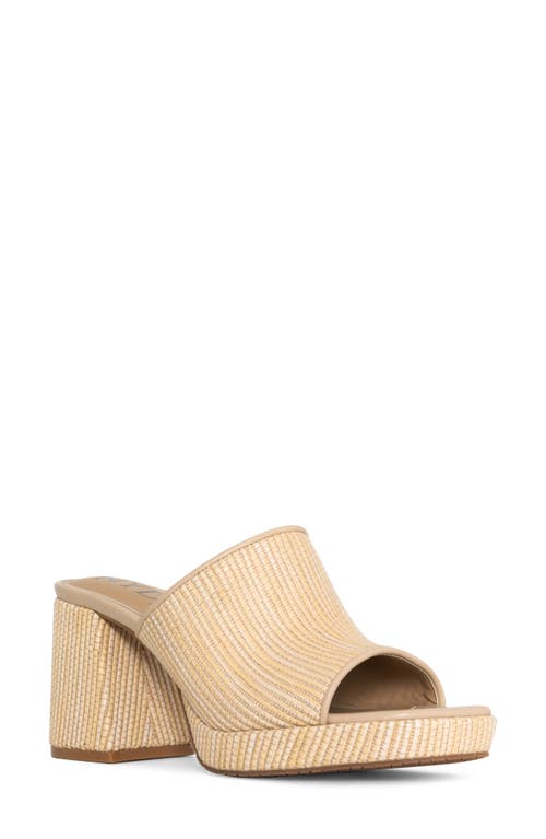 Dewi Platform Slide Sandal in Natural