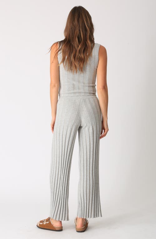 Shop Electric & Rose Carmel Rib Pants In Light Heather Grey