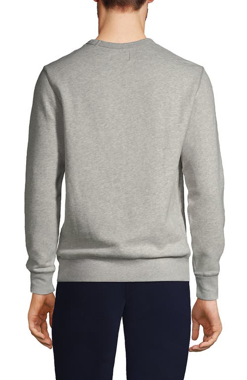 Lands' End Long Sleeve Serious Sweats Crewneck Sweatshirt In Gray Heather