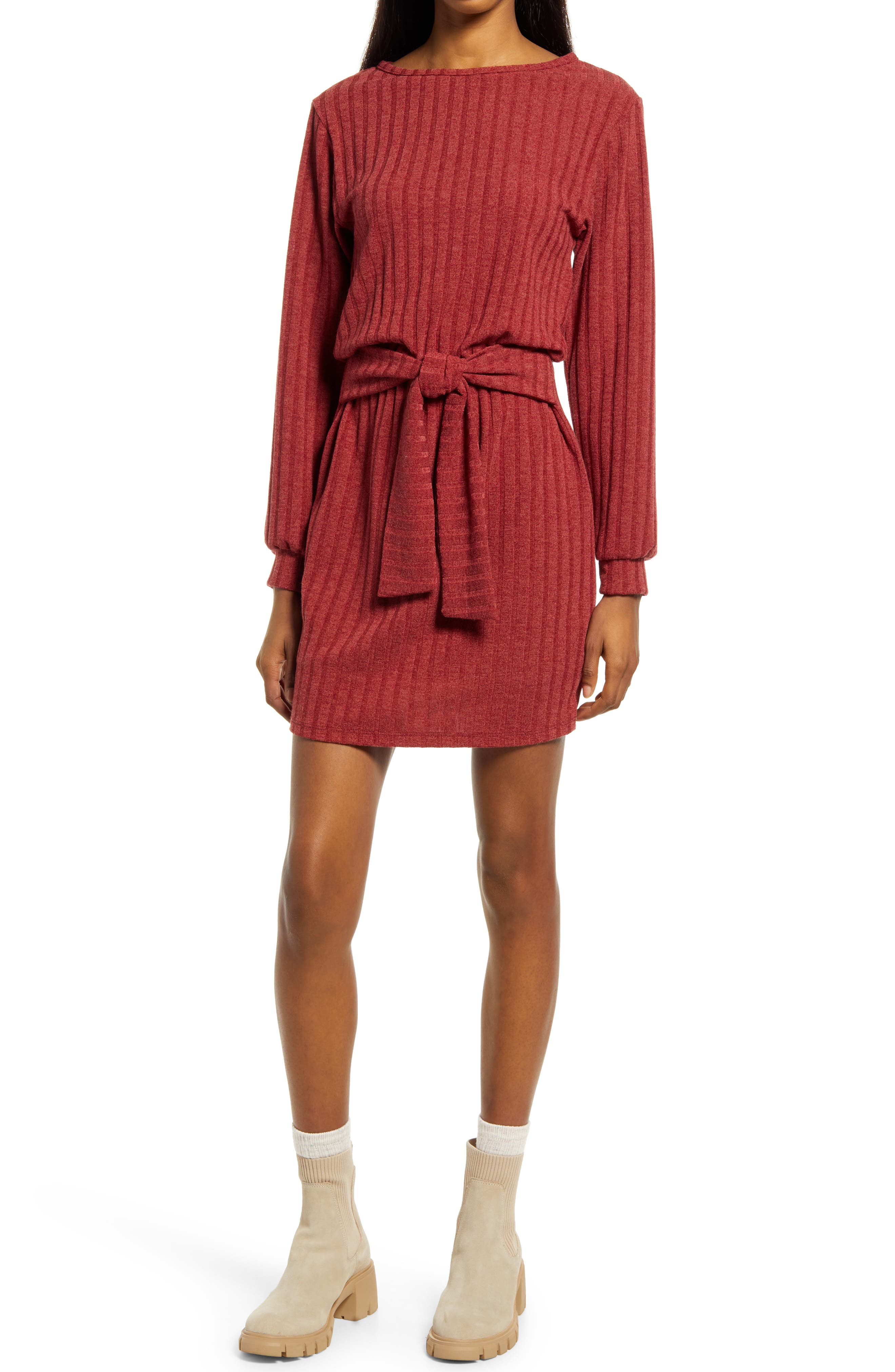 Burgundy Casual Dresses for Women 