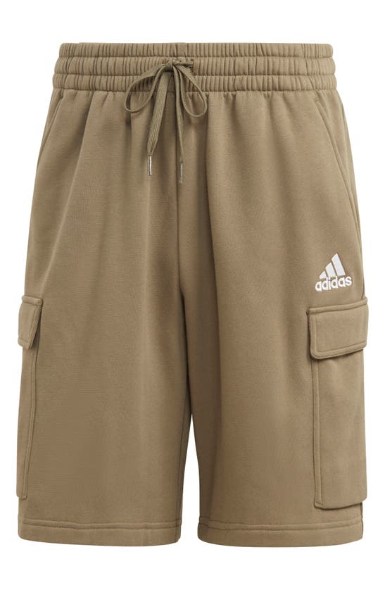 Shop Adidas Originals Adidas Essentials Cargo Shorts In Olive Strata