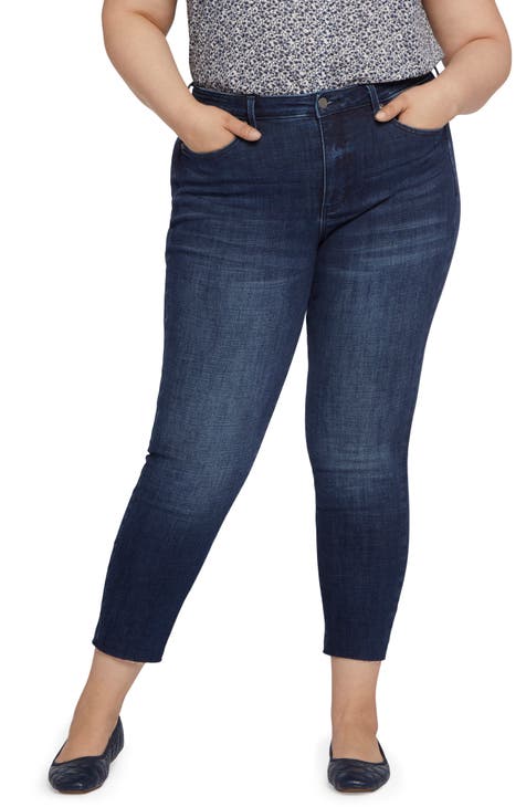 NYDJ Women's Plus-Size Ira Ankle Jeans in Indigo Denim-Dark Enzyme