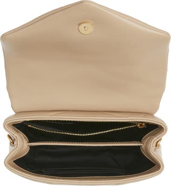 Saint Laurent Loulou Toy Bag In Matelassé y Leather