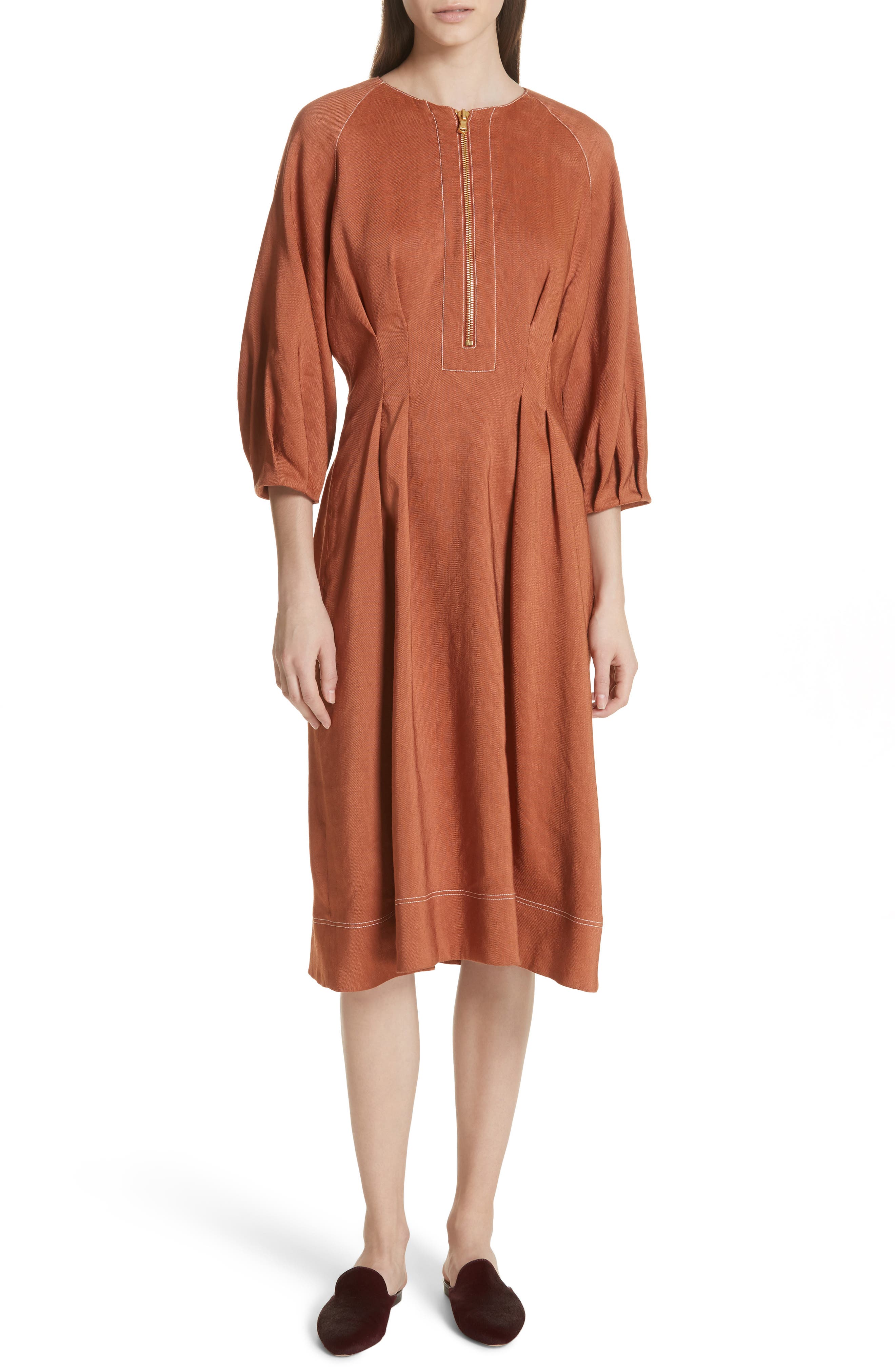 veronica beard linen dress