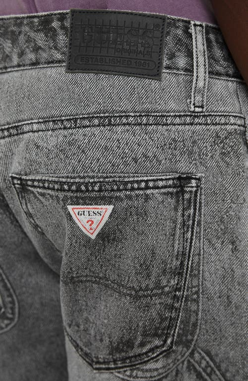 Guess Jeans Photorealistic Baggy Faux Denim Pants In Black