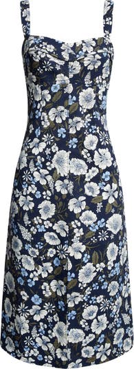 Veronica Beard Colleen Floral Cotton Midi Dress