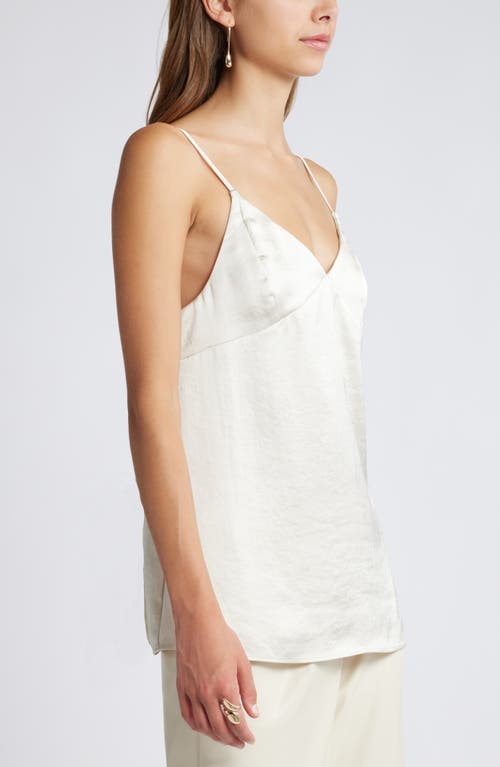 Shop Open Edit Satin Camisole In Ivory Dove