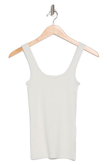 Rag & Bone Essie Scoop Neck Ribbed Tank In Grey