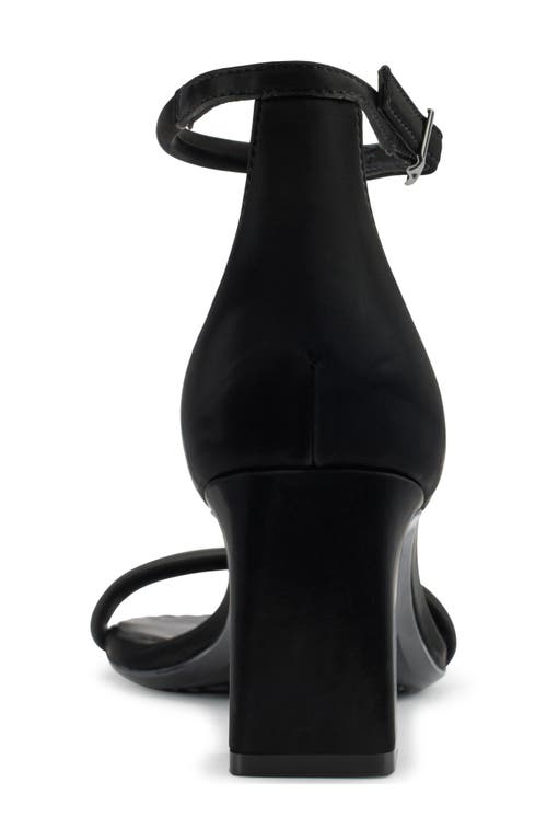 Dkny Waylin Ankle Strap Womens Adjustable Faux Leather Slingback Heels In Black