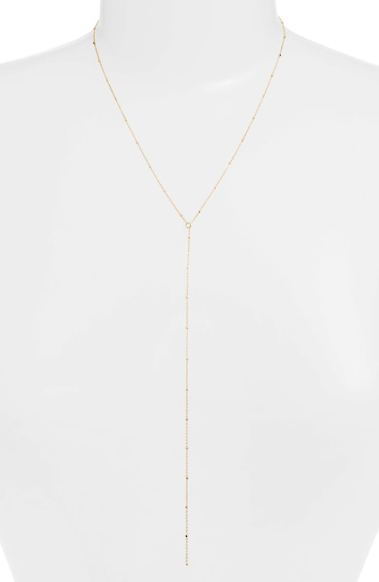 BONY LEVY Station Y-Necklace, Main, color, YELLOW GOLD