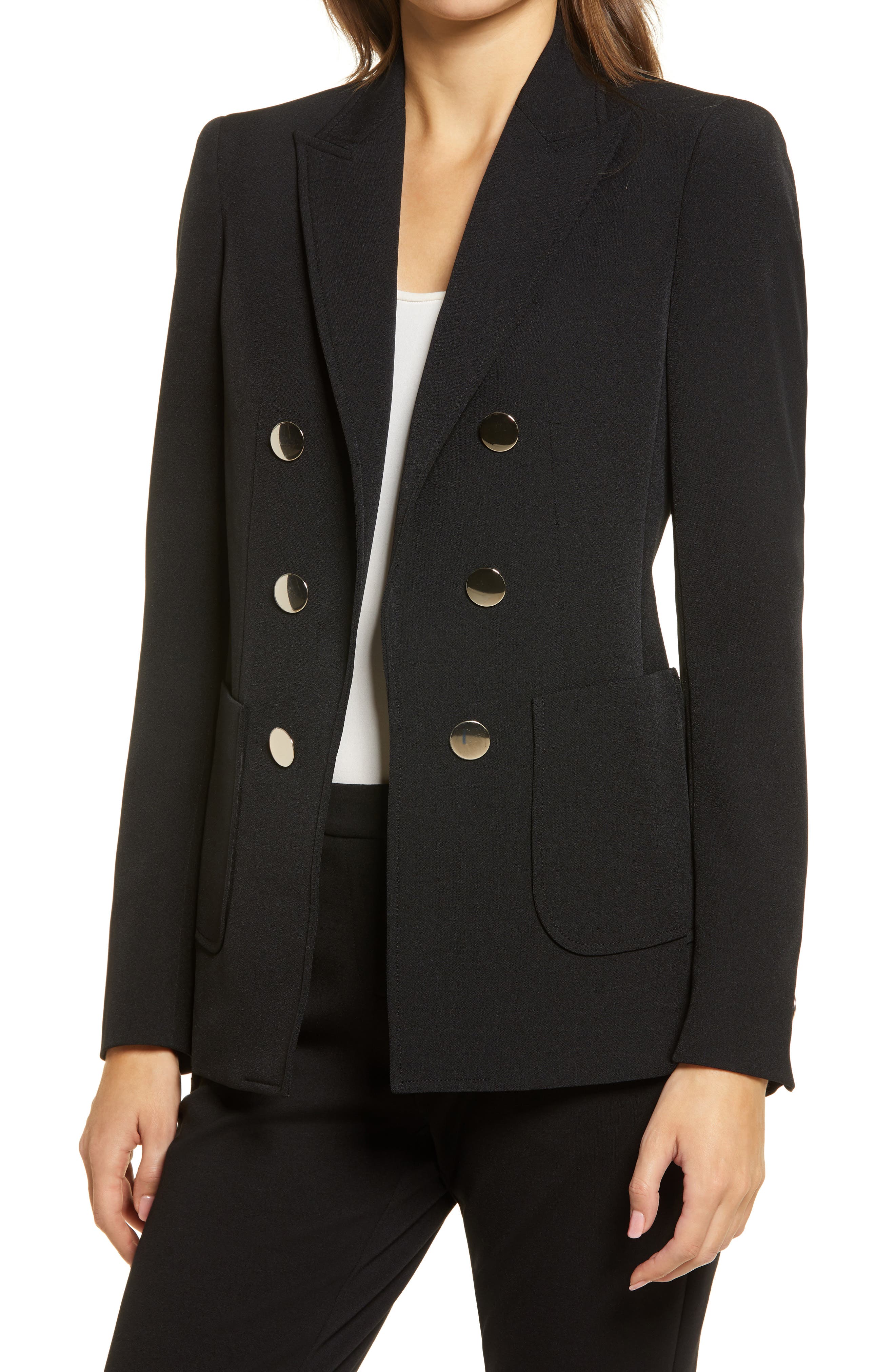 anne klein double breasted blazer