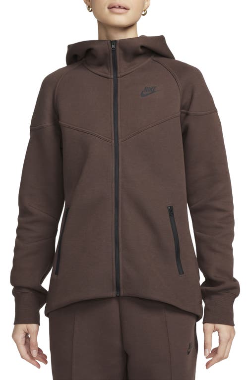 Shop Nike Sportswear Tech Fleece Windrunner Zip Hoodie In Baroque Brown/black