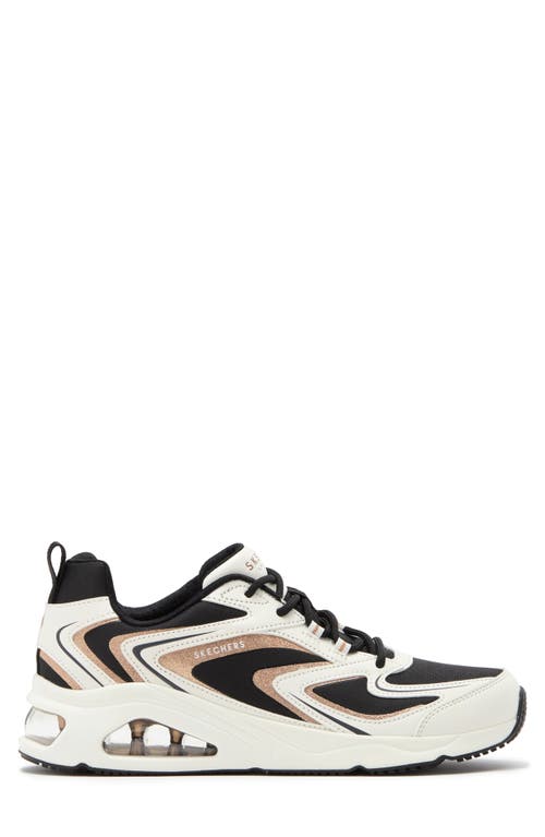 Shop Skechers Tres Air Uno Shimm Airy Sneaker In White/black/gold