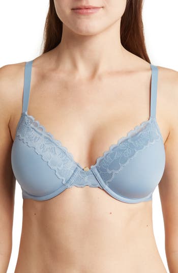 B.Tempted Future Foundation Light Pink Lace Wire-Free Balconette Bra 38C