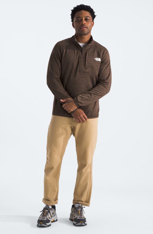 Shop The North Face Canyonlands Quarter Zip Pullover In Smokey Brown Heather
