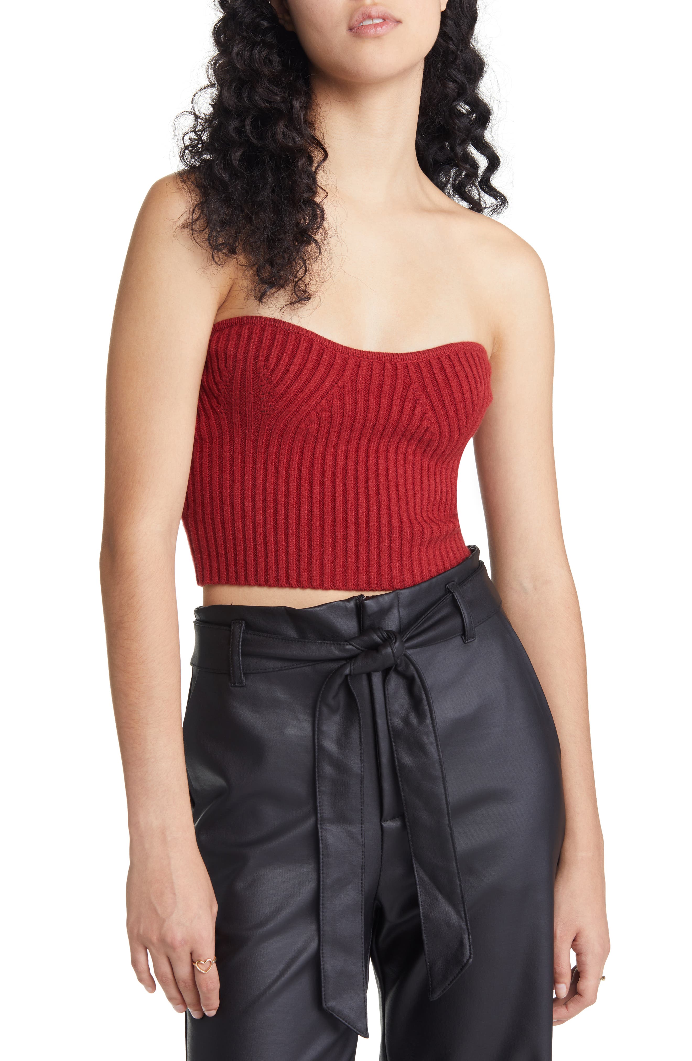 Lulus Twice the Love Rib Knit Tube Top 