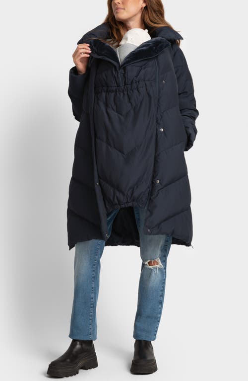 SERAPHINE SERAPHINE QUILTED MATERNITY PUFFER JACKET WITH ZIP-IN PANEL & REMOVABLE HOOD 