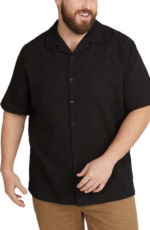 Shop Johnny Bigg Griffen Relaxed Fit Knit Camp Shirt In Black