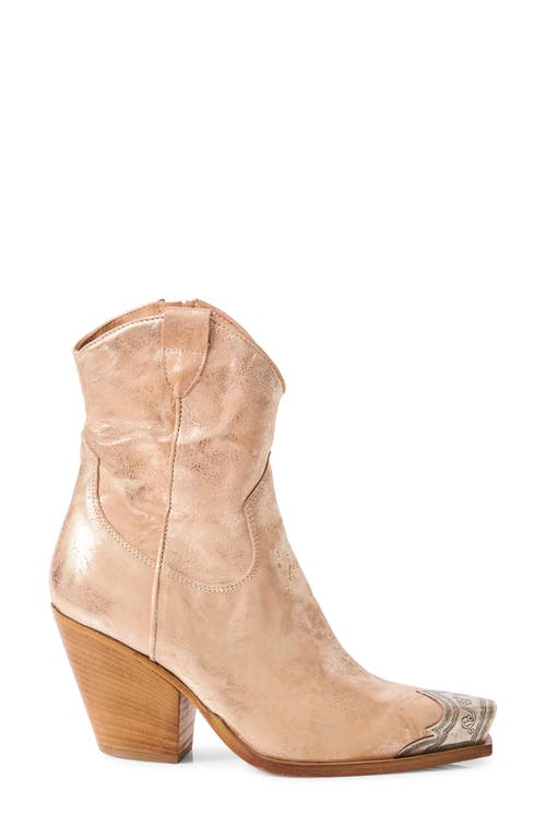 Shop Free People Brayden Western Boot In Champagne Metallic