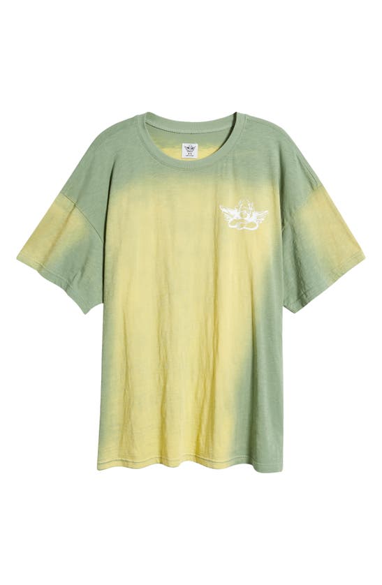 Shop Boys Lie Straight Up Tie Dye Graphic Cotton T-shirt In Green