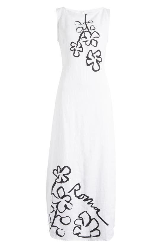 Shop Faithfull The Brand Nahana Floral Sketch Linen Dress In Roma