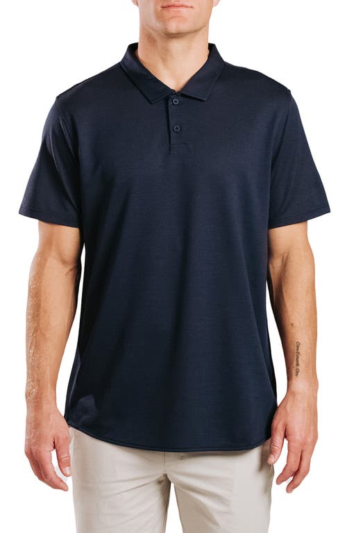 Limitless Merino Wool Blend Polo in Navy