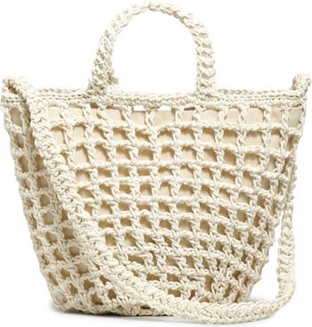 Shop Strathberry East/West Crochet-Trim Mini Shoulder Bag