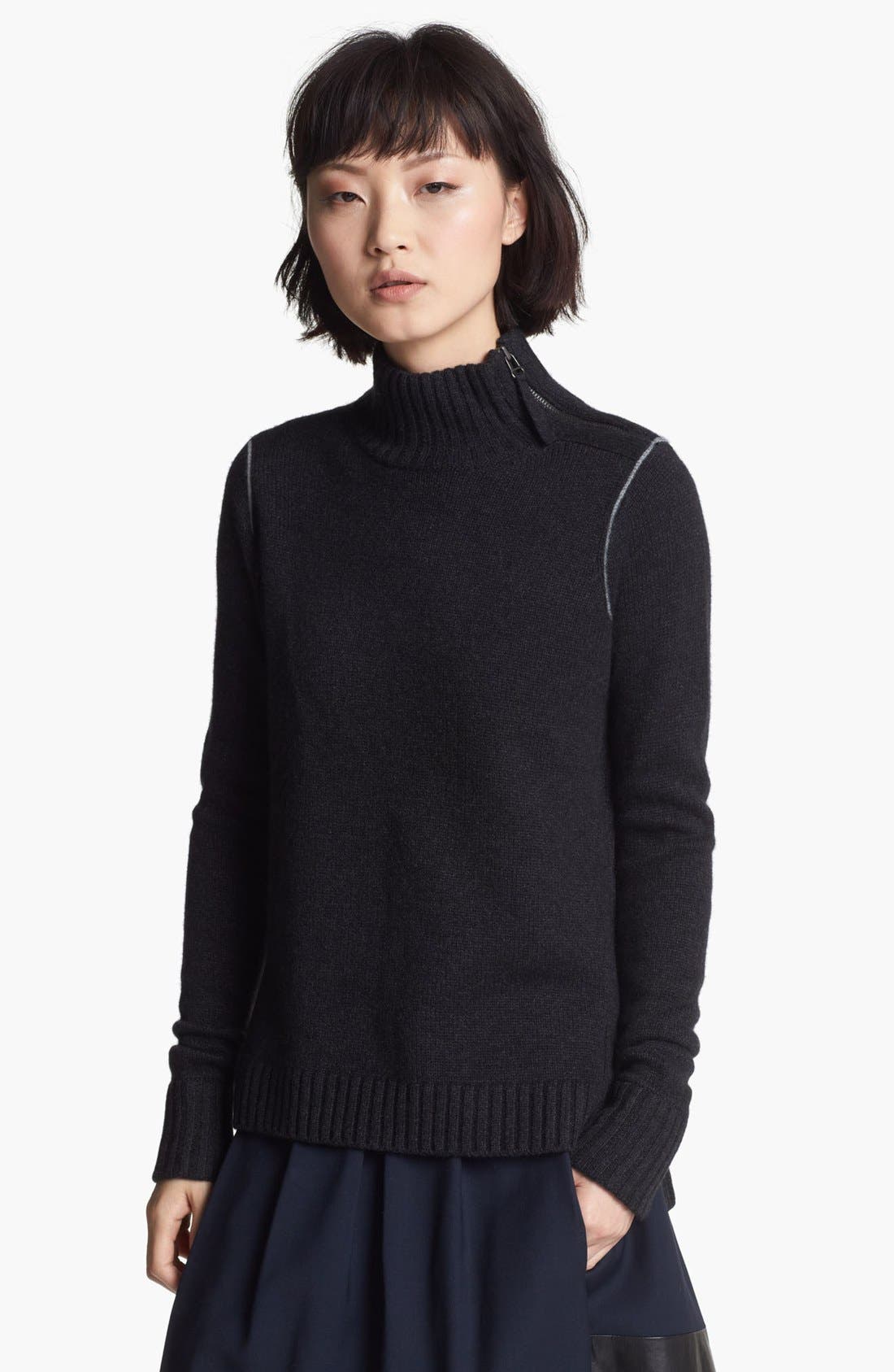 Vince Chain Contrast Mock Neck Sweater Nordstrom